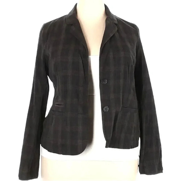 Ruff Hewn Jackets & Blazers - Ruff hewn charcoal plaid blazer 100% cotton NWT Women’s size M